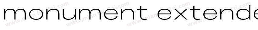 monument extended me字体转换